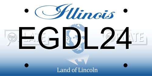 EGDL24 Illinois License Plate