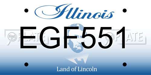 EGF551 Illinois License Plate