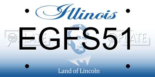 EGFS51 Illinois License Plate