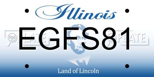 EGFS81 Illinois License Plate