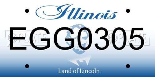 EGG0305 Illinois License Plate