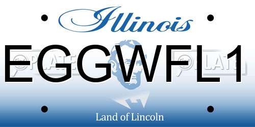 EGGWFL1 Illinois License Plate
