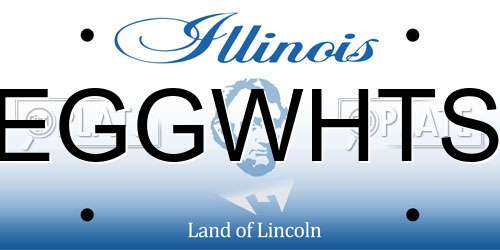 EGGWHTS Illinois License Plate