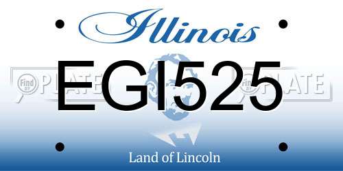 EGI525 Illinois License Plate