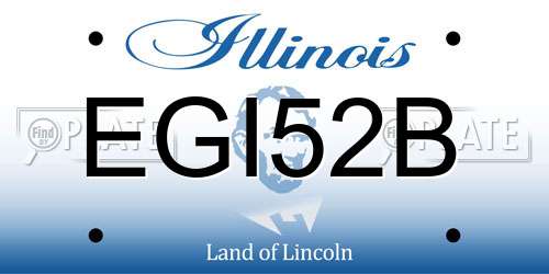 EGI52B Illinois License Plate