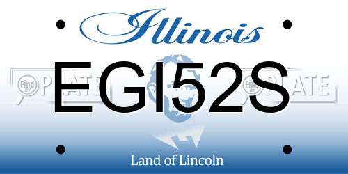EGI52S Illinois License Plate