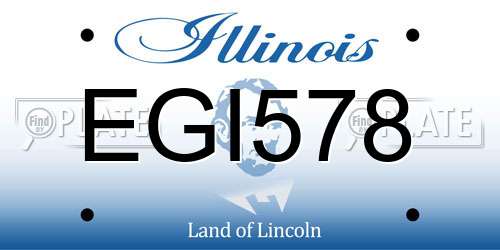 EGI578 Illinois License Plate