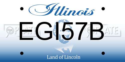 EGI57B Illinois License Plate
