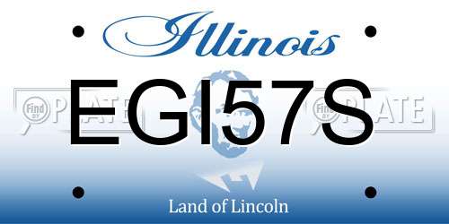 EGI57S Illinois License Plate