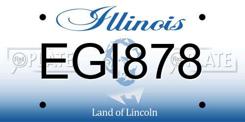 EGI878 Illinois License Plate