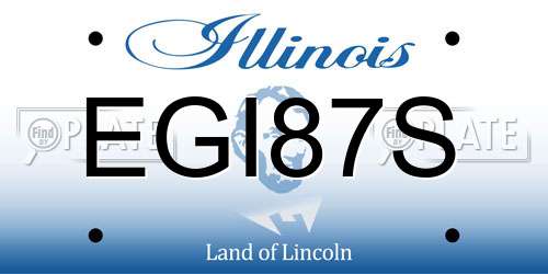 EGI87S Illinois License Plate