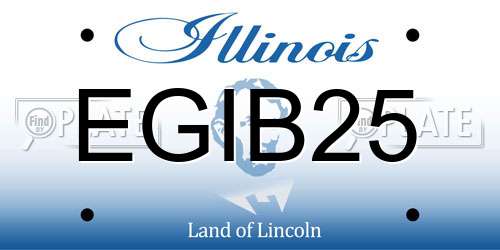 EGIB25 Illinois License Plate