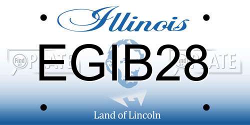 EGIB28 Illinois License Plate