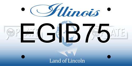 EGIB75 Illinois License Plate