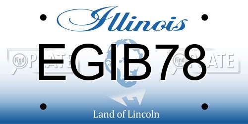 EGIB78 Illinois License Plate
