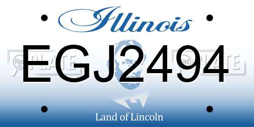 EGJ2494 Illinois License Plate