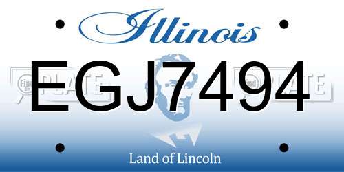 EGJ7494 Illinois License Plate