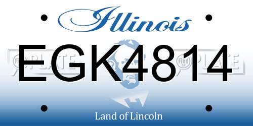 EGK4814 Illinois License Plate