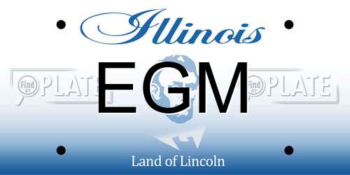 EGM Illinois License Plate