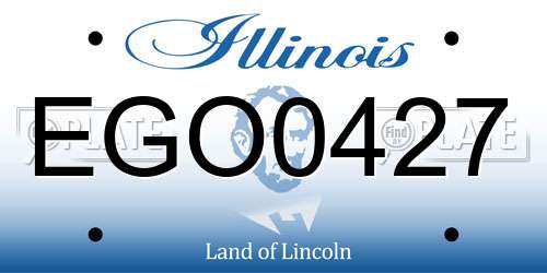 EGO0427 Illinois License Plate