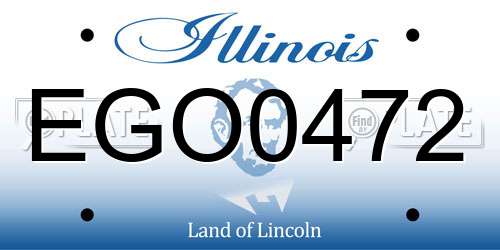 EGO0472 Illinois License Plate