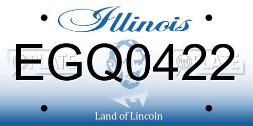 EGQ0422 Illinois License Plate