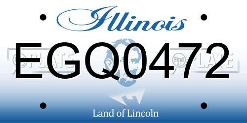 EGQ0472 Illinois License Plate