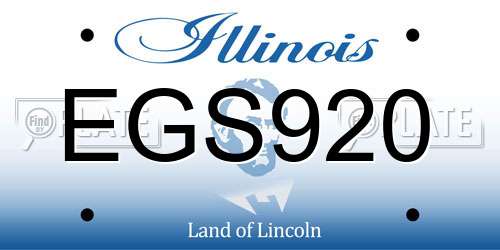 EGS920 Illinois License Plate