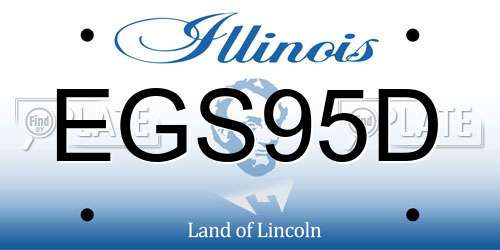 EGS95D Illinois License Plate