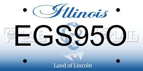 EGS95O Illinois License Plate