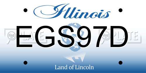 EGS97D Illinois License Plate