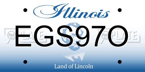 EGS97O Illinois License Plate
