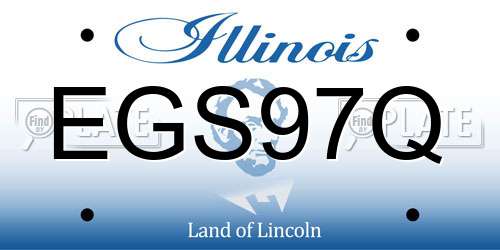 EGS97Q Illinois License Plate