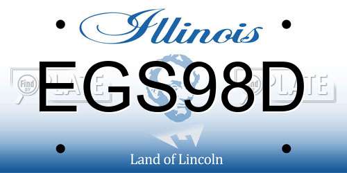 EGS98D Illinois License Plate