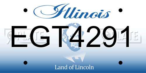 EGT4291 Illinois License Plate