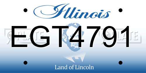 EGT4791 Illinois License Plate