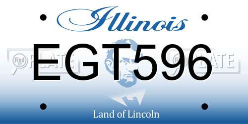 EGT596 Illinois License Plate