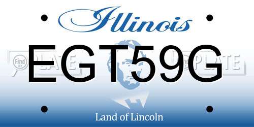EGT59G Illinois License Plate