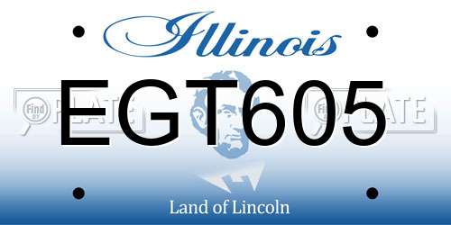 EGT605 Illinois License Plate