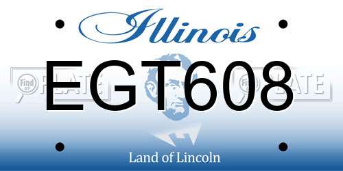EGT608 Illinois License Plate