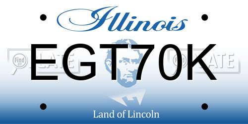 EGT70K Illinois License Plate