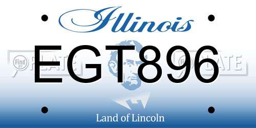 EGT896 Illinois License Plate
