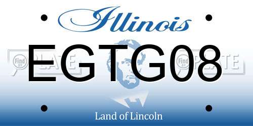 EGTG08 Illinois License Plate