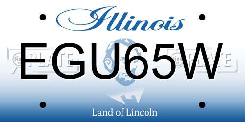 EGU65W Illinois License Plate