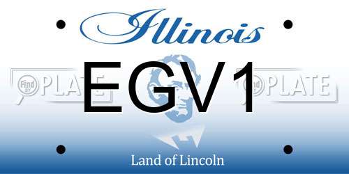 EGV1 Illinois License Plate