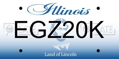 EGZ20K Illinois License Plate