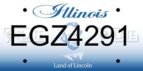 EGZ4291 Illinois License Plate