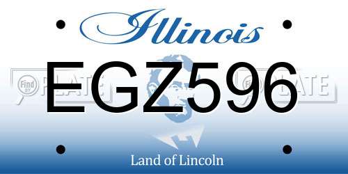 EGZ596 Illinois License Plate