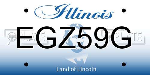 EGZ59G Illinois License Plate