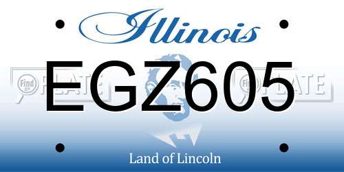 EGZ605 Illinois License Plate